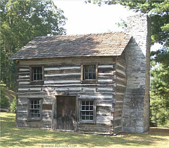 Log house that was built by Alexander Breckenridge.