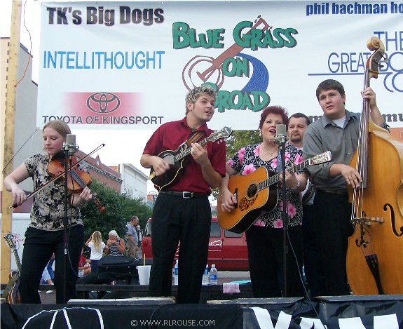 The Boohers performing on Broad Street in Kingsport, Tennessee.
