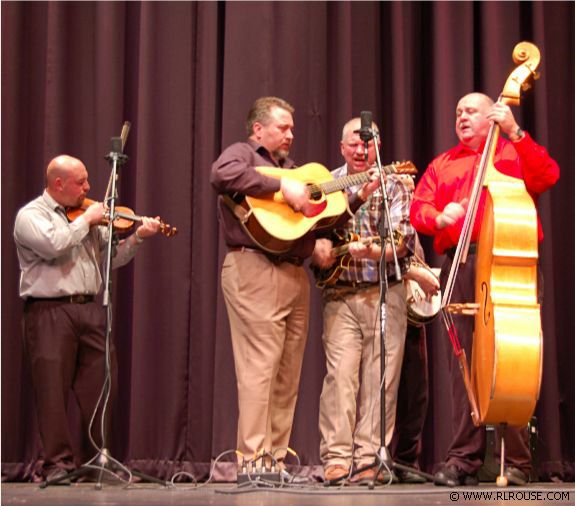 Bluegrass music band Fescue playing at Marion, Virginia's Lincoln Theatre.