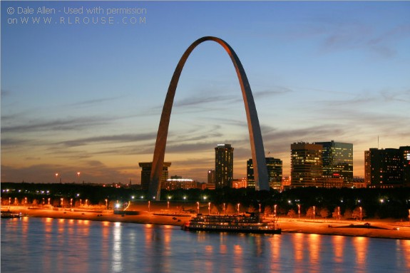 The Gateway Arch in St. Louis.