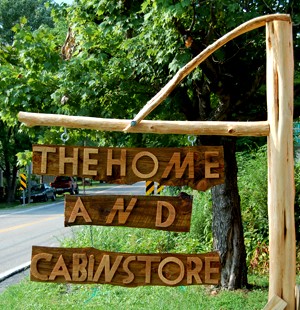 The Home & Cabin Store sign