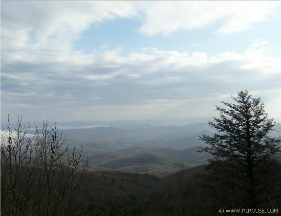 View from Rough Ridge Overlook on the Blue Ridge Parkway.