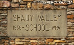 Inscription on the rock school in Shady Valley, TN.