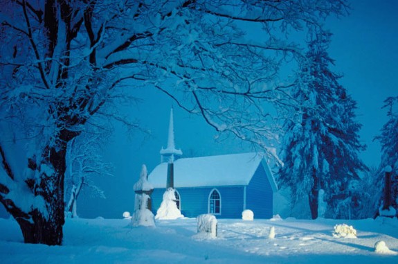 Country Church In Winter