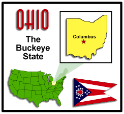 ohio state facts map columbus flag thehomeschoolmom capitol oh became gif clipart union