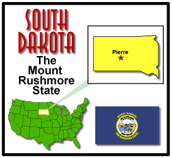 Map of South Dakota