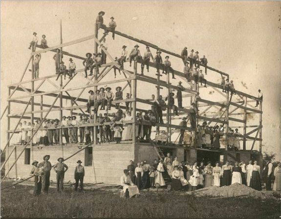 A "barn raising".