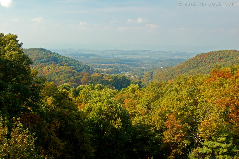 Mountainside view of the Chilhowie, Va area.