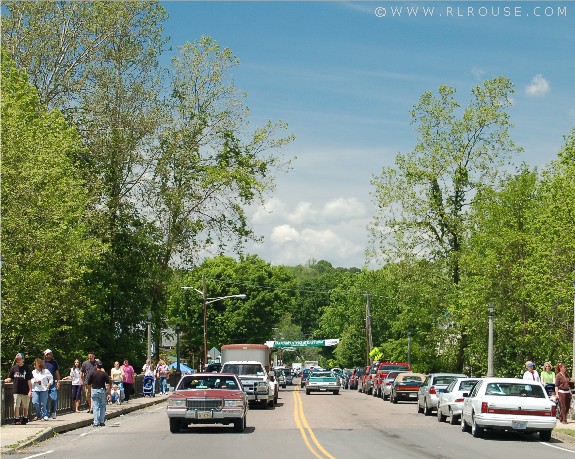 Annual town-wide yard sale in Damascus, Virginia.