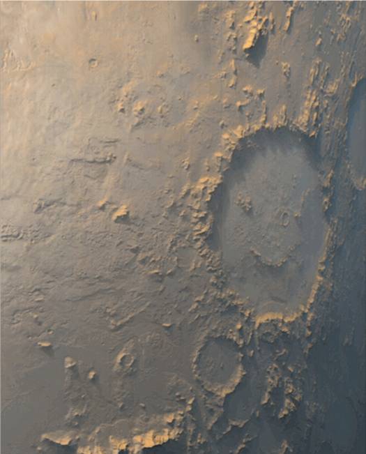 "Happy Face" crater on Mars