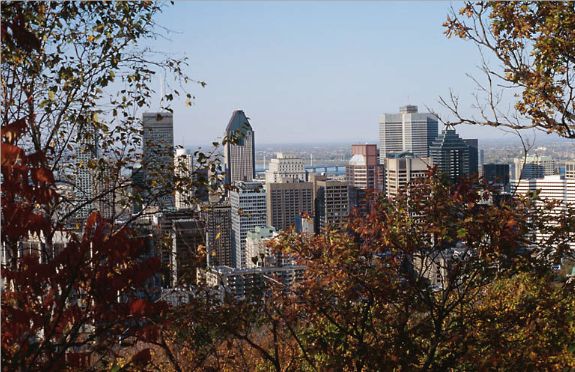 Autumn scene in Montreal, Quebec, Canada