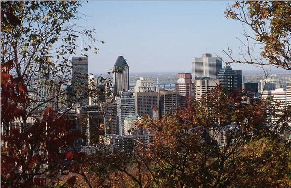 Autumn scene in Montreal, Quebec, Canada