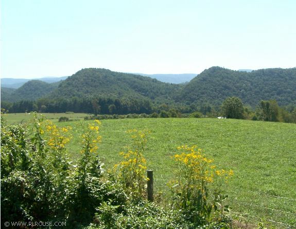 River knobs on the south fork of the Holston river.