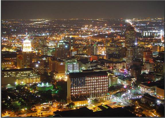 San Antonio, TX at night