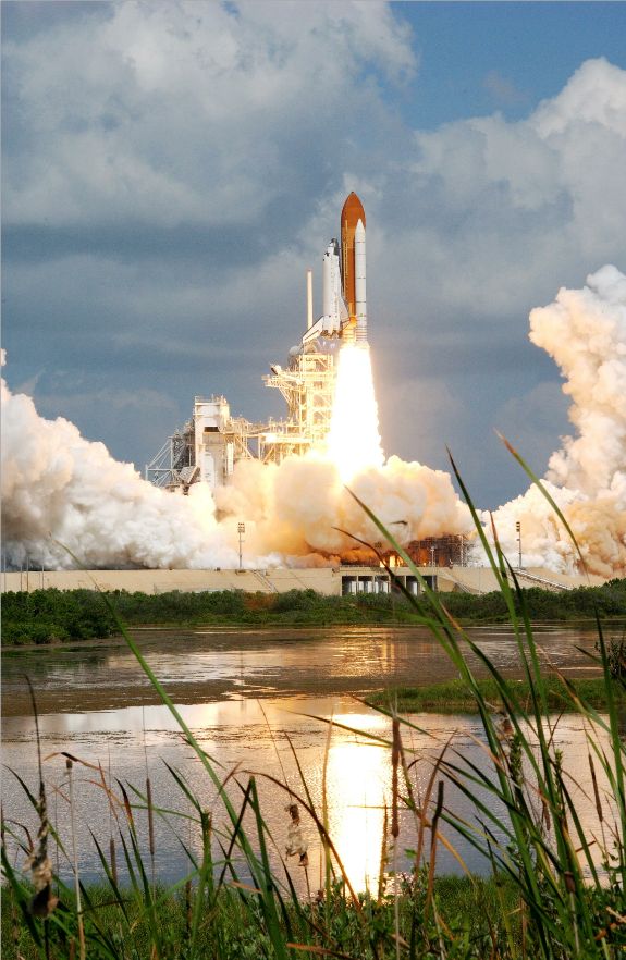 Liftoff of the Space Shuttle Discovery