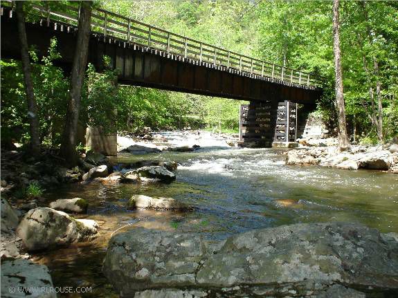 The Virginia Creeper Trail Crossing Straight Branch