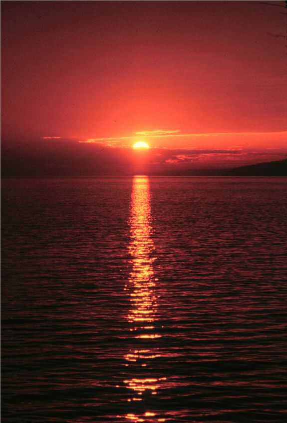 Sunset over the Strait of Georgia