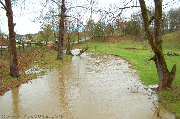 An Abingdon, Va stream after a rain.