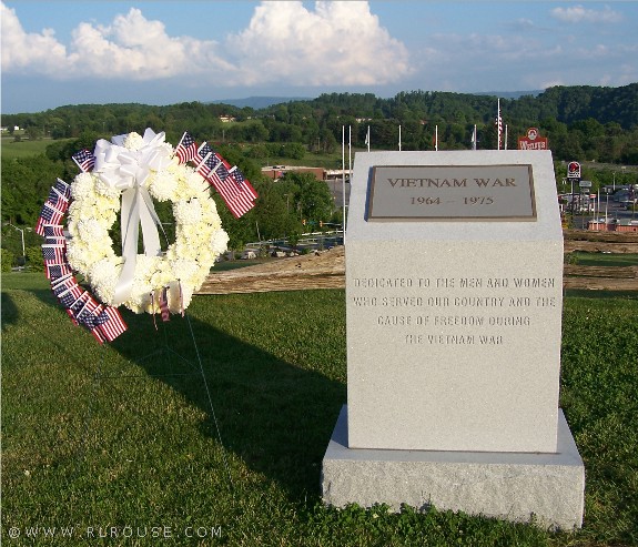 The Vietnam War Memorial in Abingdon, Virginia.